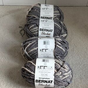 Bernat Blanket Yarn - Gray and Cream